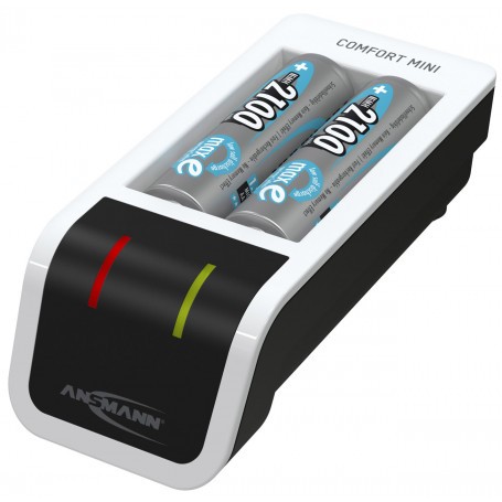 Ansmann Comfort Mini polnilnik + 2x AA 2100 mAh NiMh