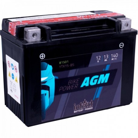 Caltric YTX15-BS AGM Battery – 12V 12AH, 180 CCA For Yamaha 5EA-82100-11-00, GT1-4B400-00-00