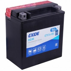 Exide ETX16-BS  L+ 14Ah 215A(EN) 150 x 90 x 160 mm - YTX16-BS