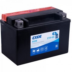 Exide ETX9-BS  L+ 8Ah 120A(EN) 150 x 90 x 105 mm - YTX9-BS
