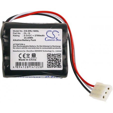 Baterija za KABA ILCO 502238 / SAFT 720351000, 9V 2700 mAh