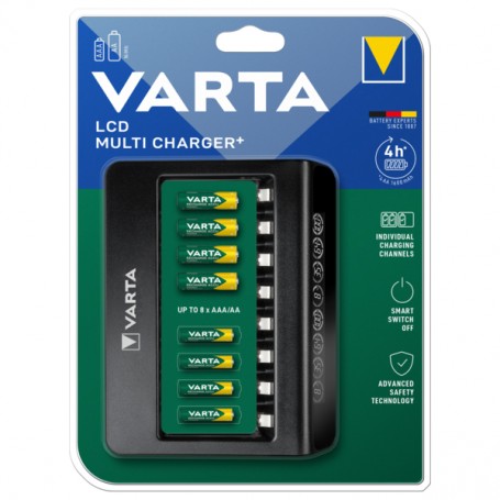 Varta LCD Multi polnilnik za 1-8 AA/AAA