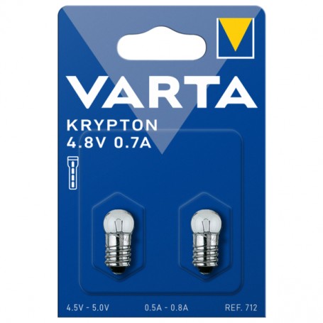 Varta Krypton 4,8V / 0,7A / E10 žarnica (2 kos)