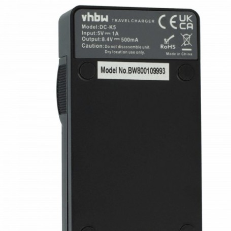 Baterija DMW-BMB9 (Half-Decoded) i Ładowarka DE-A83, DE-A84 ® do Panasonic DMC-FZ70, DMC-FZ60, DMC-FZ100 7.4V 750mAh