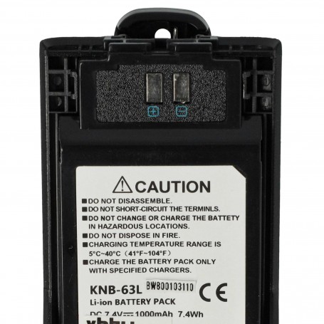 Baterija za Kenwood KNB-63L, KNB-65L - 1000 mAh 7.4 V Li-Ion + Belt Clip