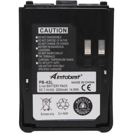Baterija za Kenwood PB-42Li, PB-42L, PB-42 - 2000 mAh 7.4 V Li-Ion