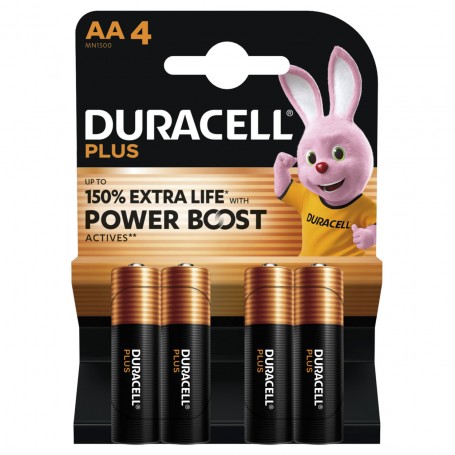 Duracell Plus Power Boost MN1500 LR06 AA 1.5V 4 Blister