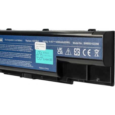 Baterija za Acer 01AS-2007B, AS07B32, AK.006BT.019, AS07B41 - 4400 mAh 14.8 V Li-Ion, black