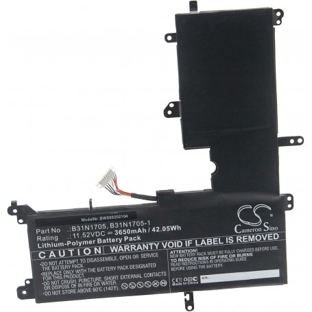 Baterija za Asus 0B200-02660000, B31N1705, 0B200-02660100 - 3650 mAh 11.52V Li-polymer