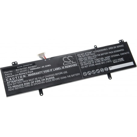 Baterija za Asus 0B200-02710000, B31Bi91, 0B200-02710100M, B31N1707 - 3500 mAh 11.52V Li-Ion