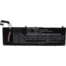 Baterija za Dell 0CGMN2, P19T002, P19T001, P19T, NYCRP, N33WY, CGMN2 - 4300 mAh 11.4V Li-Ion