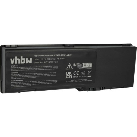 Baterija za Dell 0D5550, 0D5453, 0D5549, 0C5454, 0CR174, 0C5449 - 6600 mAh 11.1V Li-Ion