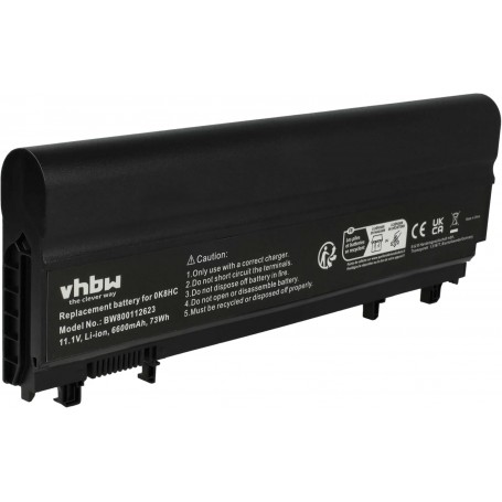 Baterija za Dell 0FT69, 045HHN, 0K8HC, 0FT6D9, 0M7T5F, 0NVWGM - 6600 mAh 11.1V Li-Ion