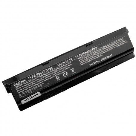 Baterija za Dell 0HC26Y, 0F681T, 0D951T, 312-0207, 0W3VX3 - 5200 mAh 11.1V Li-Ion