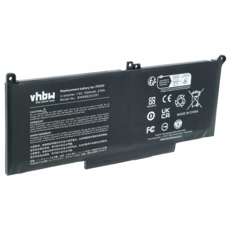Baterija za Dell 451-BBYE, 0F3YGT, 2X39G, 0MYJ96, 0F3YGTY, 0DM3WC - 7500 mAh 7.6 V Li-Ion