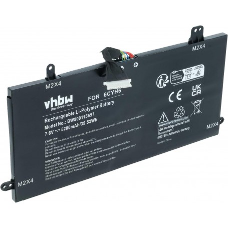 Baterija za Dell 51KD7, JOPGR, J0PGR, B102286-0001, 6CYH6 - 5200 mAh 7.6 V Li-polymer