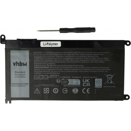 Baterija za Dell 9W9MX, 3CRH3, 1VX1H, 17368-0027, 0WDX0R - 3650 mAh 11.4 V Li-polymer