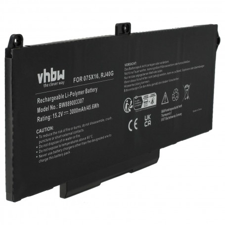 Baterija za Dell RJ40G, 075X16 - 3000 mAh 15.2 V Li-Ion