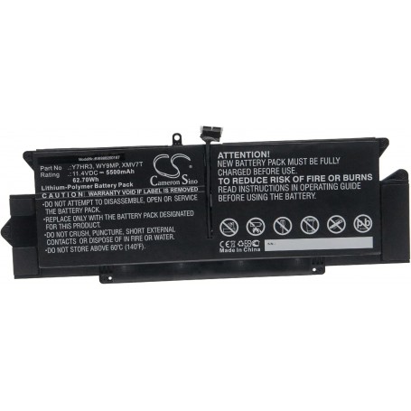 Baterija za Dell Y7HR3, YJ9RP, WY9MP, XMV7T, 35J09, 7YX5Y - 5500 mAh 11.4 V Li-polymer