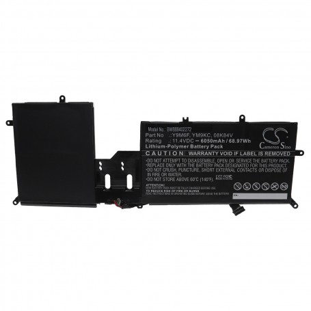 Baterija za Dell YM9KC, Y9M6F, 08K84V - 6050 mAh 11.4 V Li-polymer