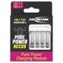 Smart Polnilnik Ansmann Pure Power za Li-Ion polnilne baterije velikosti AAA / AA, vključno z USB-C polnilnim kablom
