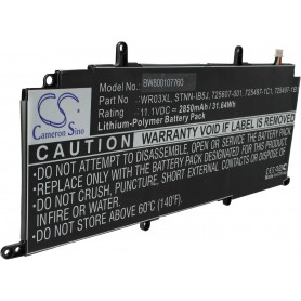 HP 725607-001, 725497-1B1, 725497-1C1 - 2850 mAh 11.1 V Li-polymer