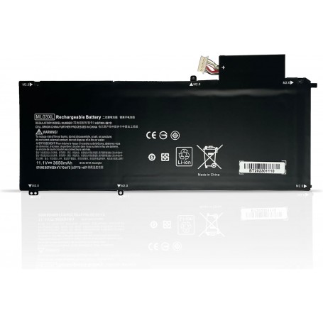Baterija za HP 813999-1C1, HSTNN-IB7D, 814277-005, ML03XL - 3650 mAh 11.4 V Li-polymer