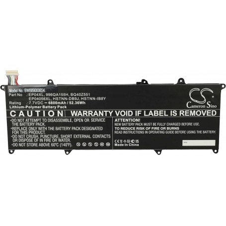 Baterija za HP HSTNN-DB9J, 996QA155H, BQ40Z551, EP04056XL, EP04XL - 6800 mAh 7.7 V Li-polymer