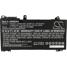 Baterija za HP HSTNN-DB9R, HSTNN-OB1Q, L83685-271, L83685-AC1 - 3600 mAh 11.4 V Li-polymer