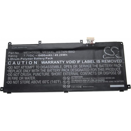 Baterija za HP HSTNN-IB8D, 937434-855, 937519-171, 937519-1C1 - 6400 mAh 7.7 V Li-polymer