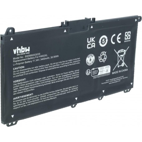 Baterija za HP HSTNN-IB9O, HSTNN-IB90, HSTNN-OB2A, HSTNN-LB8U - 3400 mAh 11.34 V Li-polymer