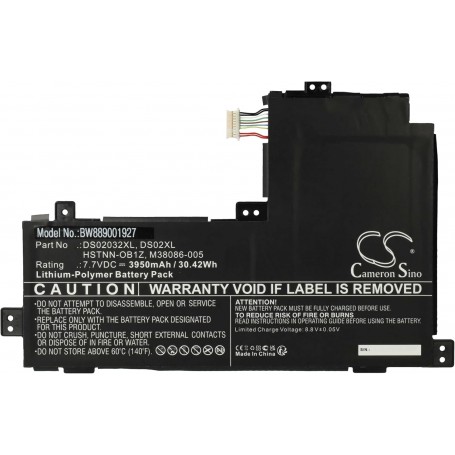 Baterija za  HP M38086-005, HSTNN-OB1Z, DS02XL, DS02032XL - 3950 mAh 7.7 V Li-polymer
