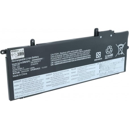 Baterija za  Lenovo 01AV431, 01AV472, 01AV470, 01AV471 - 4050 mAh 11.46 V Li-polymer