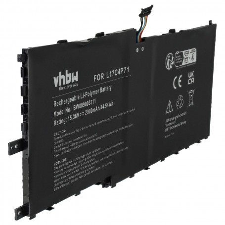 Baterija za Lenovo 01AV499, 01AV475, 01AV474, L17M4P71, L17C4P71 - 2900 mAh 15.36 V Li-polymer
