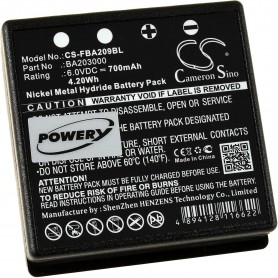 Baterija za HBC FUB9NM / BA209000 / BA209060 / BA209061 - 6V / 700mAh
