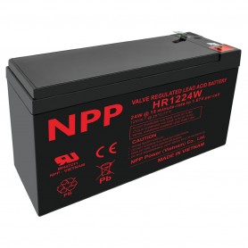 Akumulator NPP HR1224W - T1 / T2 AG  Faston +6,3/-4,8 mm