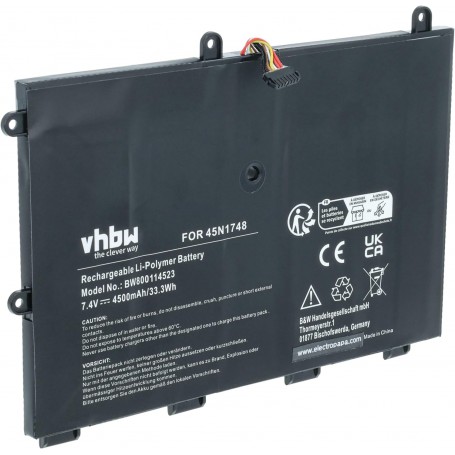 Baterija za Lenovo 45N1750, 45N1751, 45N1749, 45N175, 45N1748 - 4500 mAh 7.4 V Li-polymer