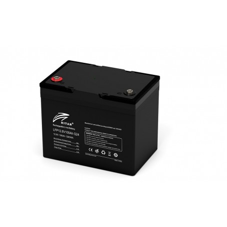 Akumulator LiFePO4  12,8V 100Ah G24 Ritar z ogrevanjem in BT - 3000 ciklov