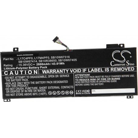 Baterija za Lenovo 5B10W67405, L17C4PF0, L17M4PF0, 5B10R38650 - 2800 mAh 15.36 V Li-polymer