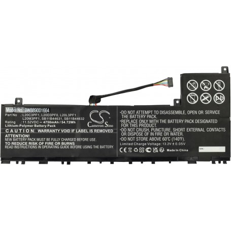 Baterija za Lenovo L20D3PF0, L20C3PF1, L20M3PF1, L20L3PF1 - 4750 mAh 11.52 V Li-polymer