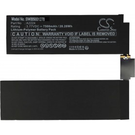 Baterija za tablični računalnik Apple A2224 - 7500 mAh 3.77 V Li-polymer
