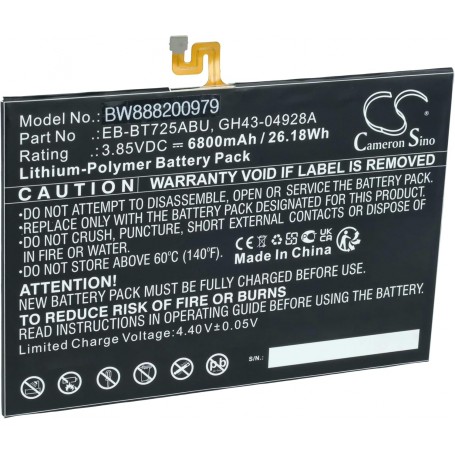 Baterija za tablični računalnik Samsung EB-BT725ABU, GH43-04928A - 6800 mAh 3.85 V Li-polymer