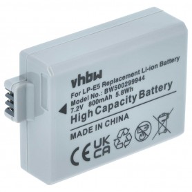 Baterija za Canon LP-E5, LC-E5 - 800mAh, 7.2V, Li-Ion