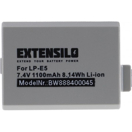 Baterija za Canon LP-E5, LC-E5 - 1100mAh, 7.4V, Li-Ion