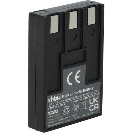Baterija za Canon NB-3L - 650mAh, 3.6V, Li-Ion
