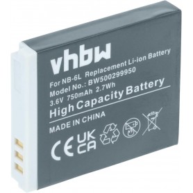 Baterija za Canon NB-6L, NB-6LH - 750mAh, 3.6V, Li-Ion