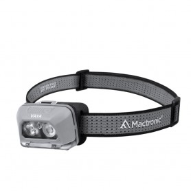 Siva naglavna LED svetilka Mactronic VAYA AHL0092