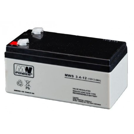 12V 3.4Ah AGM akumulator MWS 3.4-12