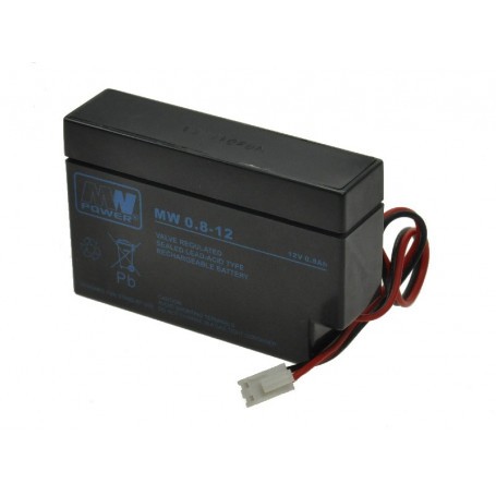 12V 0.8Ah AGM akumulator MW 0,8-12