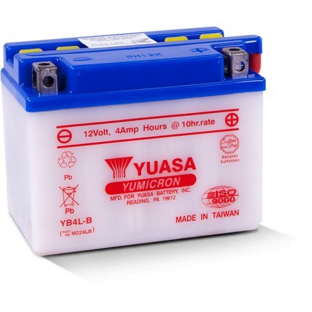 Yuasa YB4L-B 12V 4Ah moto akumulator